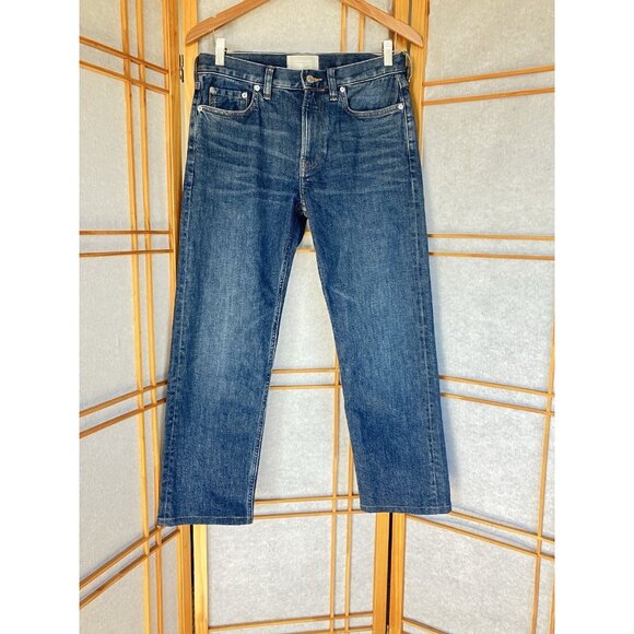 Everlane Womens 29x27” Selvedge Denim Blue Jeans Organic Cotton, Straight Leg - Picture 2 of 12